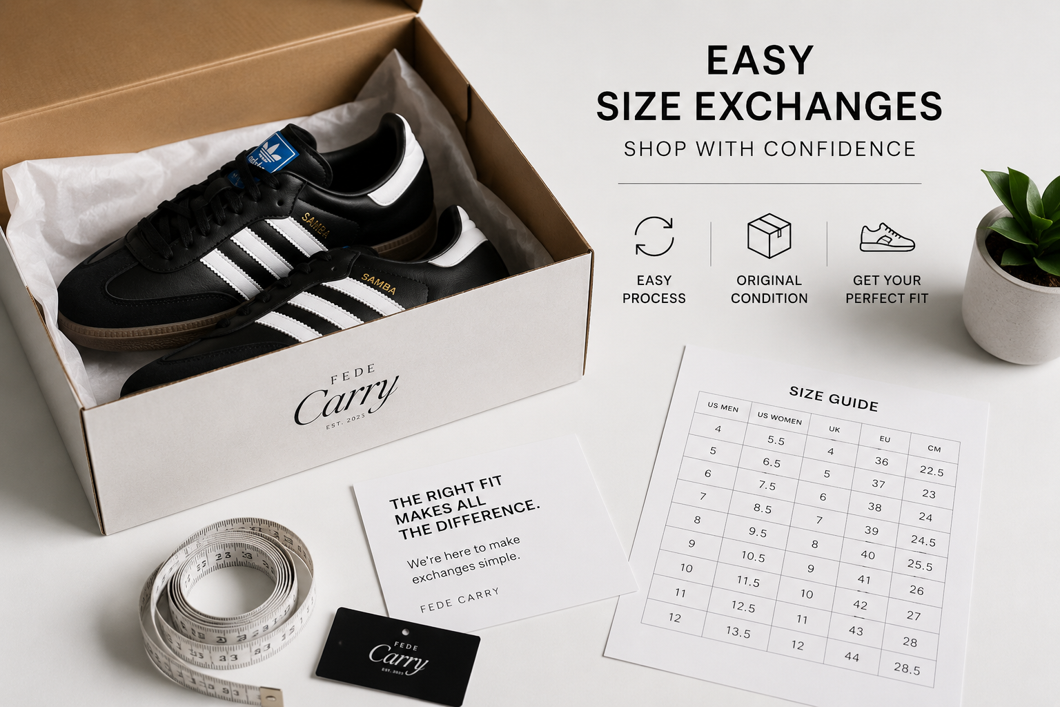 Easy Size Exchanges: Finding Your Perfect Fit at Fede Carry 👟