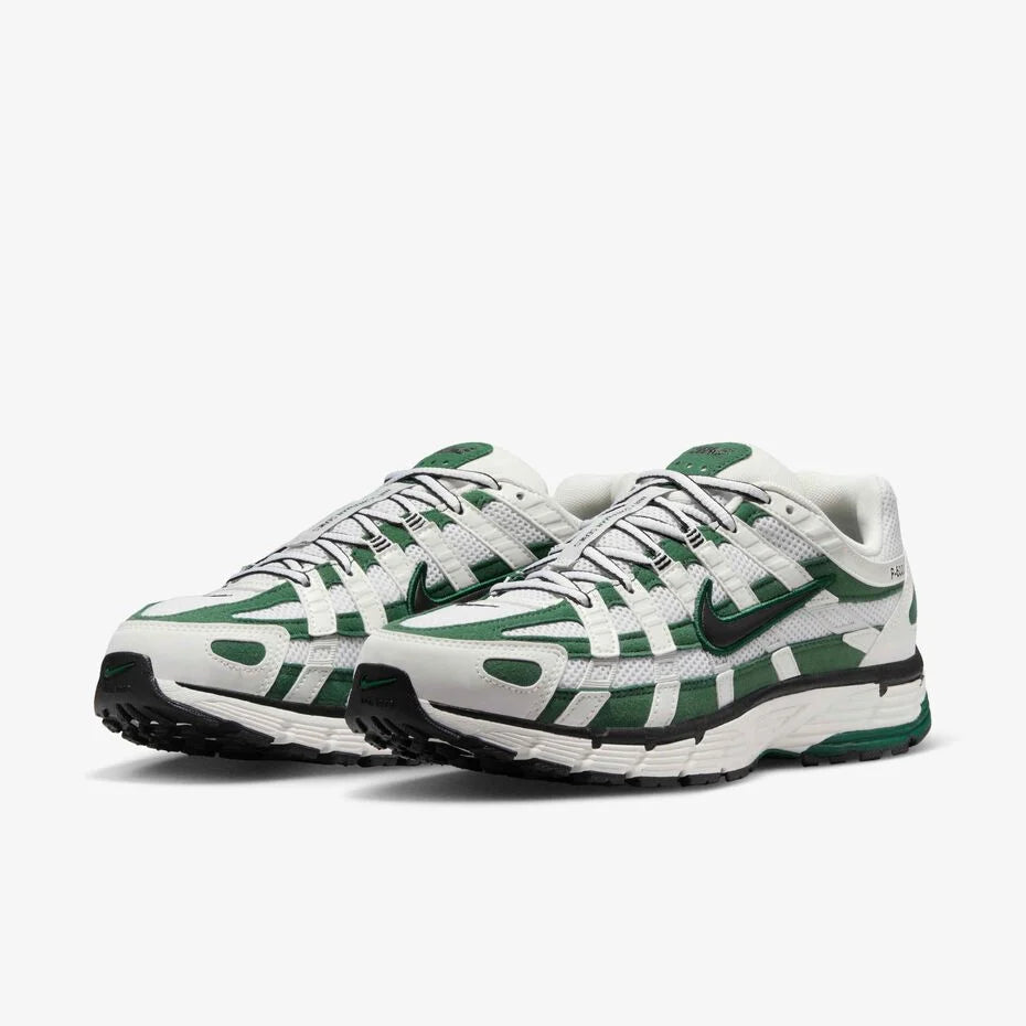 Nike P-6000 Summit White Green sneakers angled view