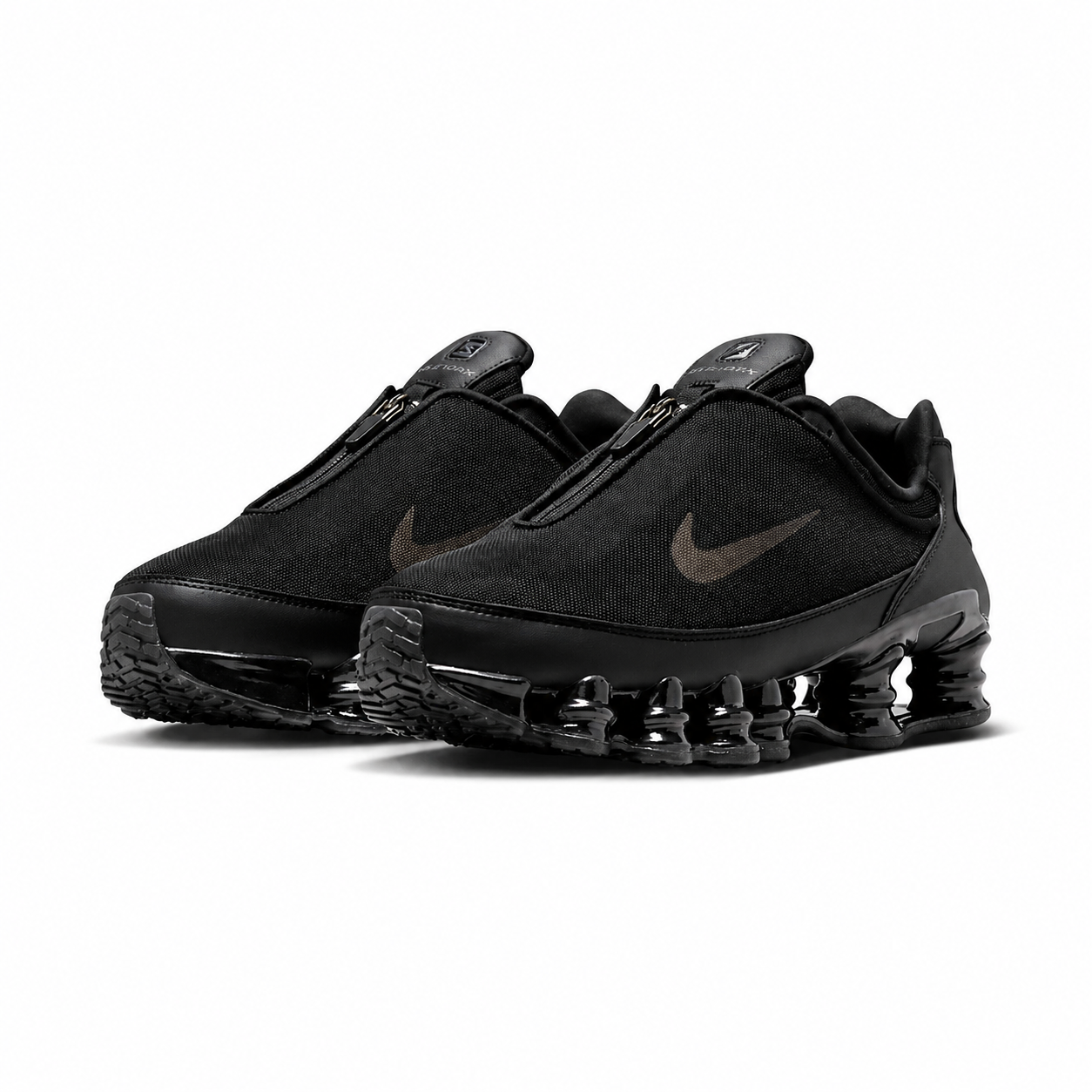 Nike Shox TL Zip Women's Cave Stone black sneaker angle image