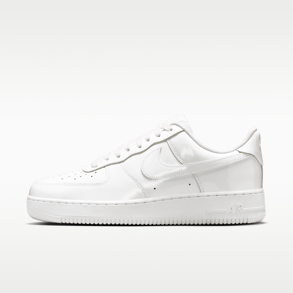 Nike Air Force 1 07 Premium Patent White — side view