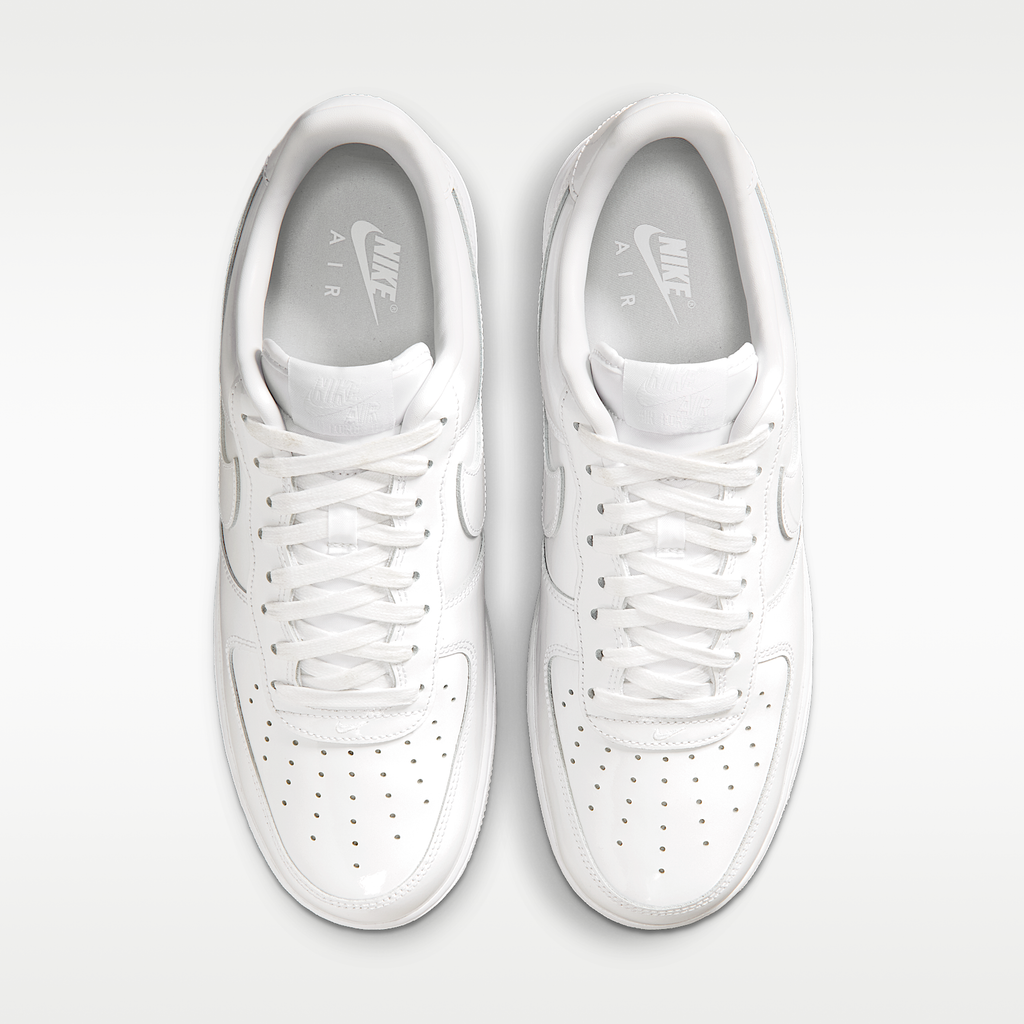 Nike Air Force 1 07 Premium Patent White — top view
