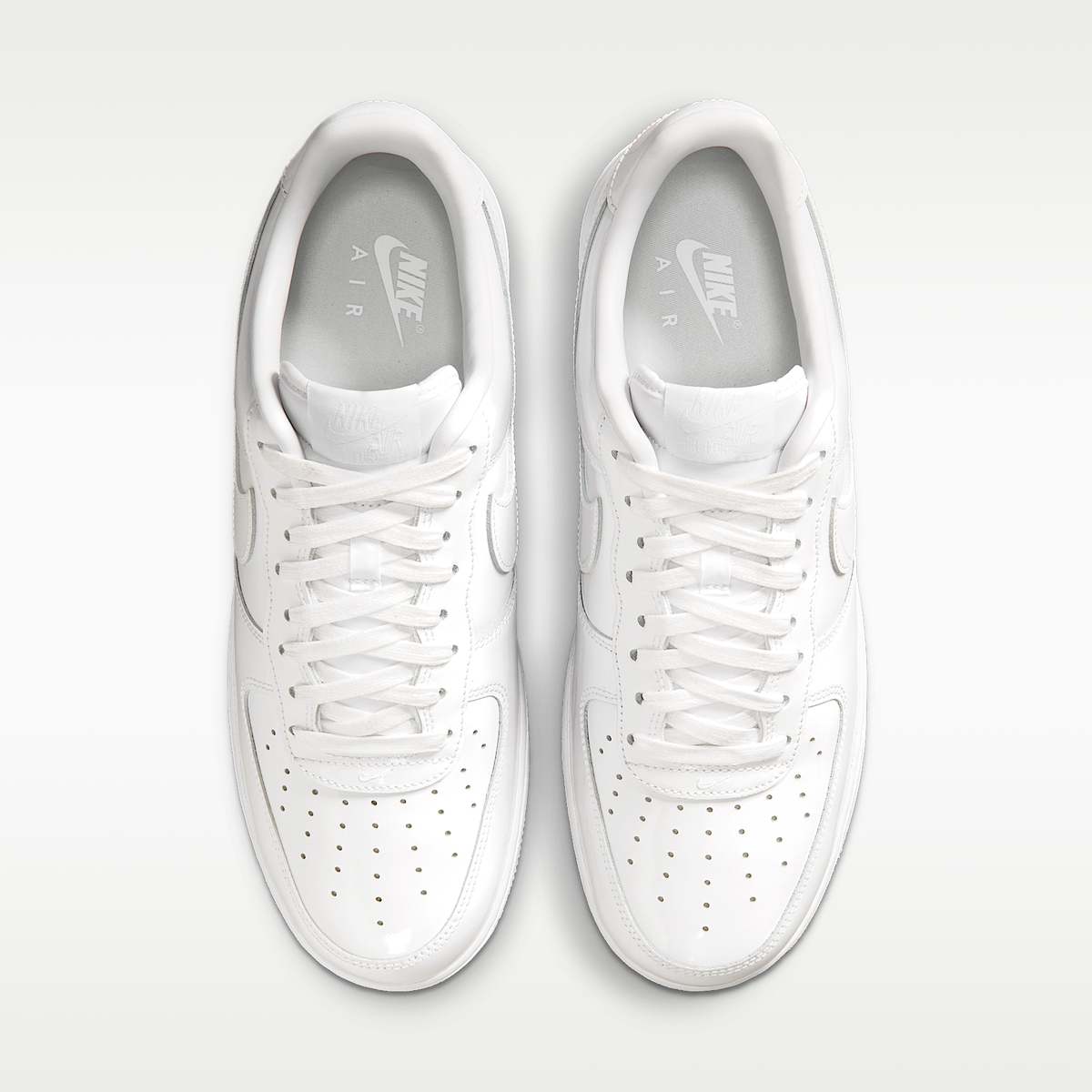 Nike Air Force 1 07 Premium Patent White — top view