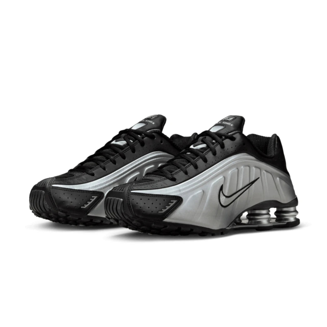 Nike Shox R4 Metallic Silver and Black colourway