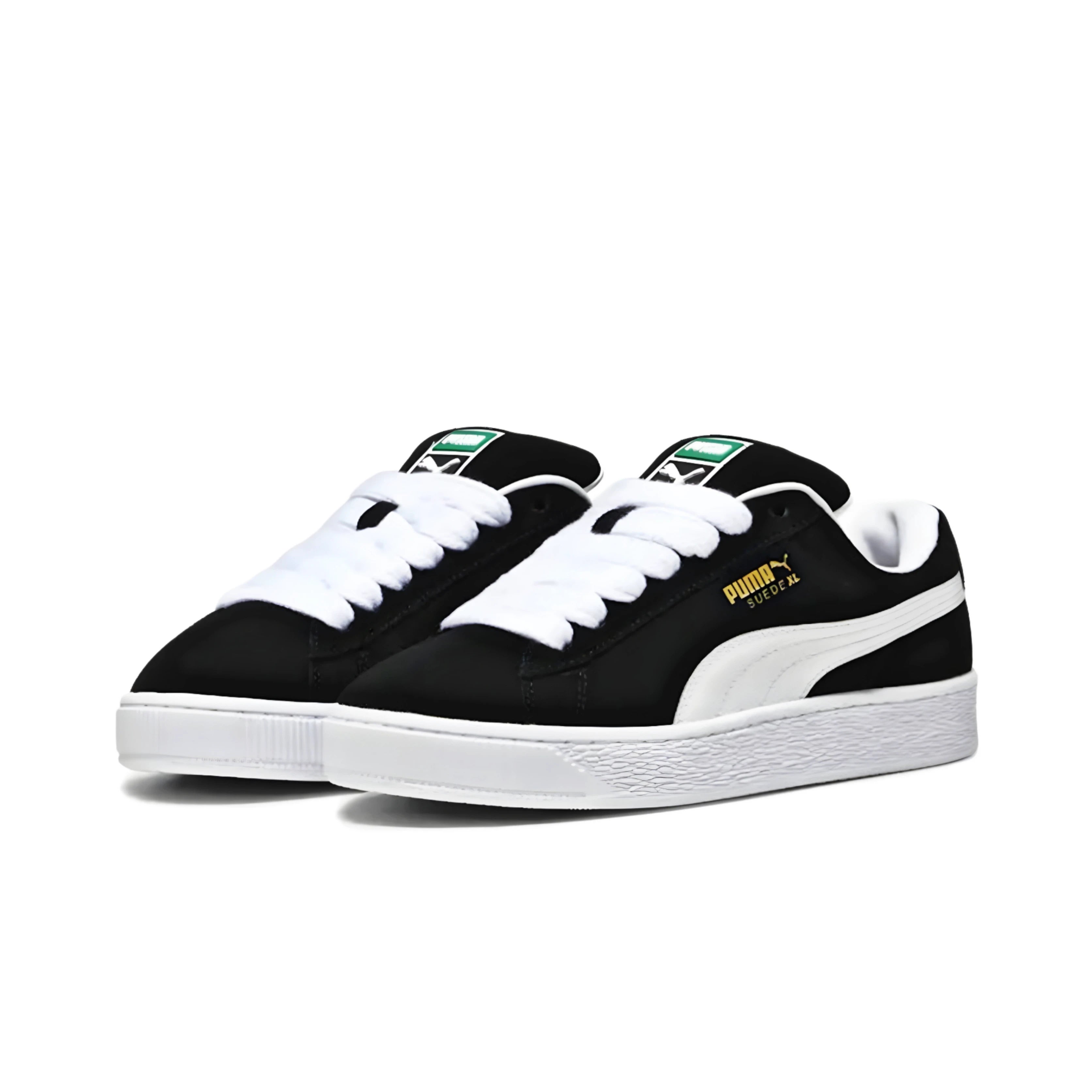 PUMA Suede XL 'Black & White' (Thick Laces)