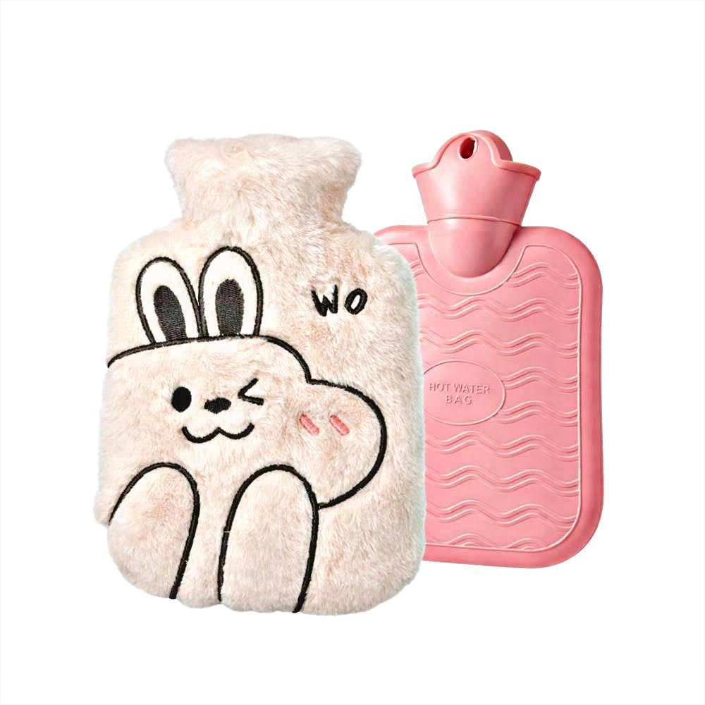 Fluffy Bunny Hot Water Bottle 1L