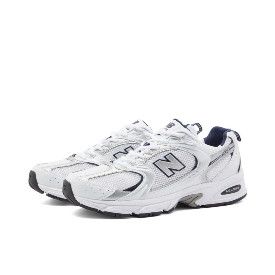New Balance 530 Retro Running Sneakers - White Silver & Natural Indigo