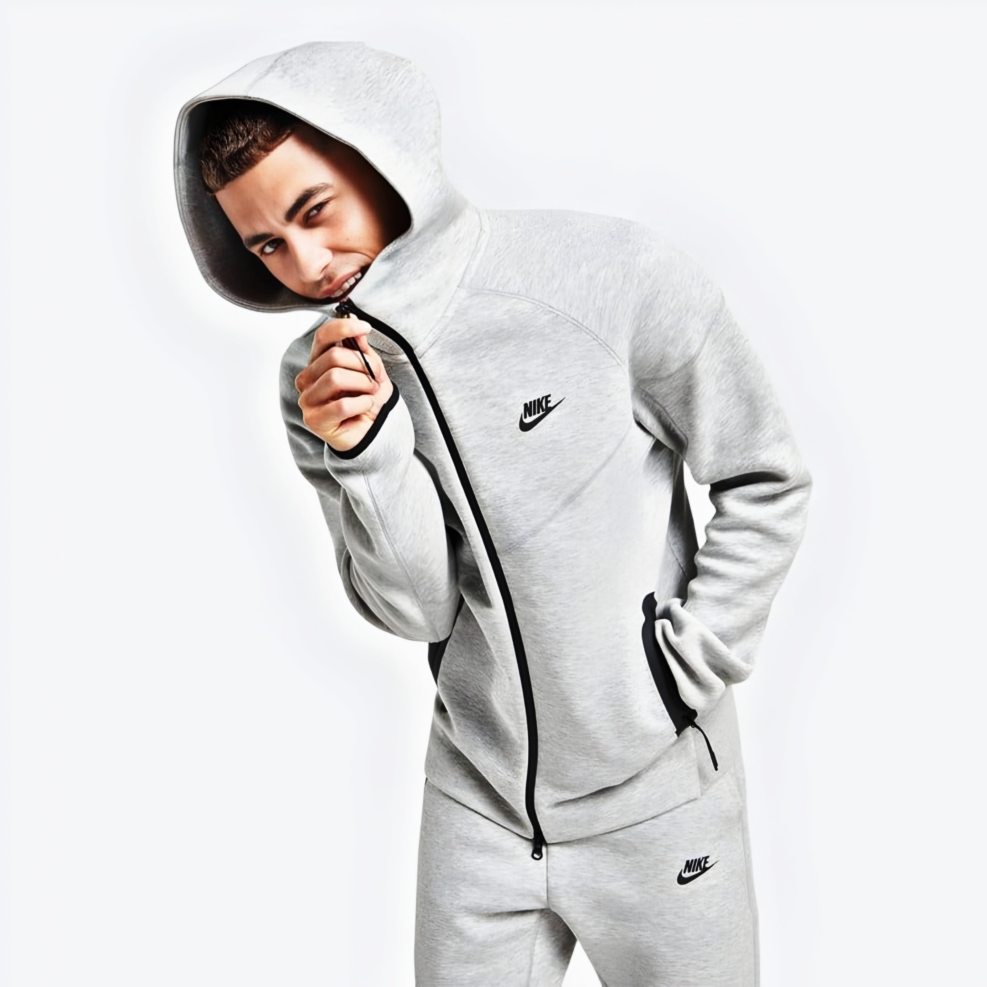 Nike Tech Windrunner hoodie 'Grey'