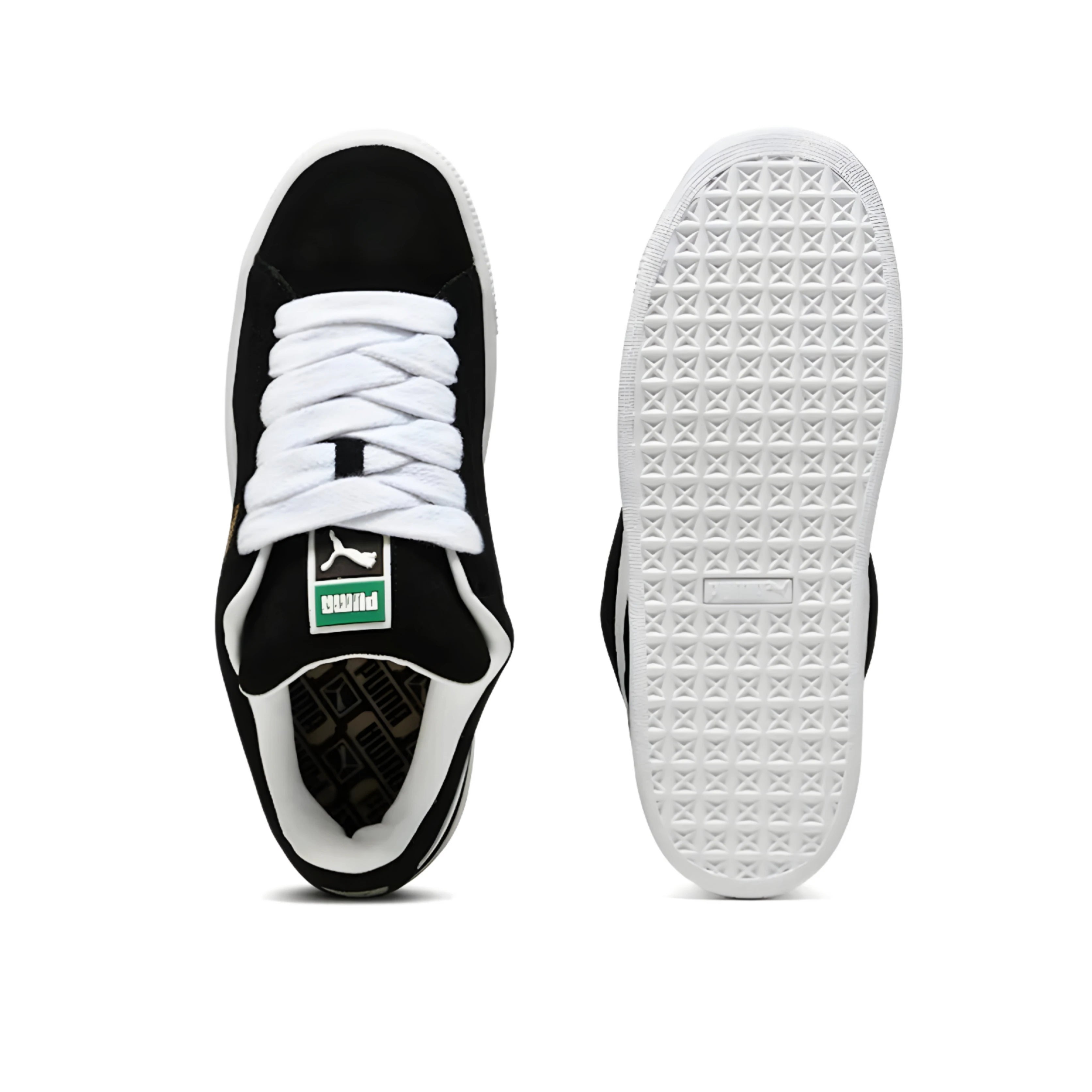 PUMA Suede XL 'Black & White' (Thick Laces)