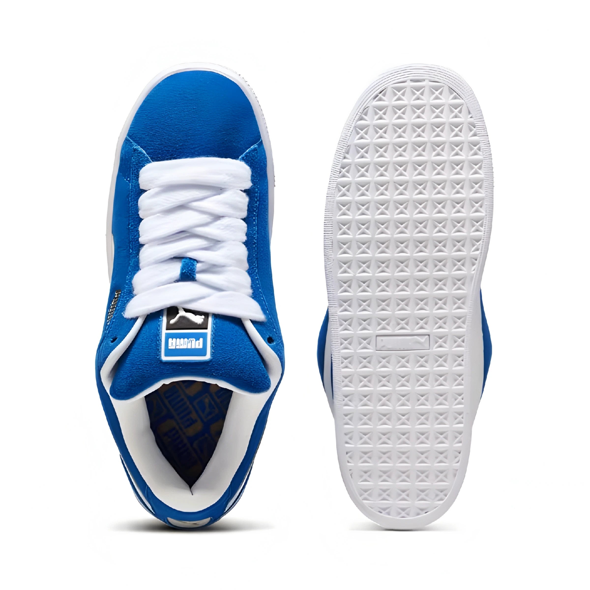 PUMA Suede XL 'Blue & White' (Thick Laces)
