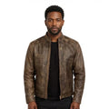 The Vanguard Distressed Leather Cafe Racer