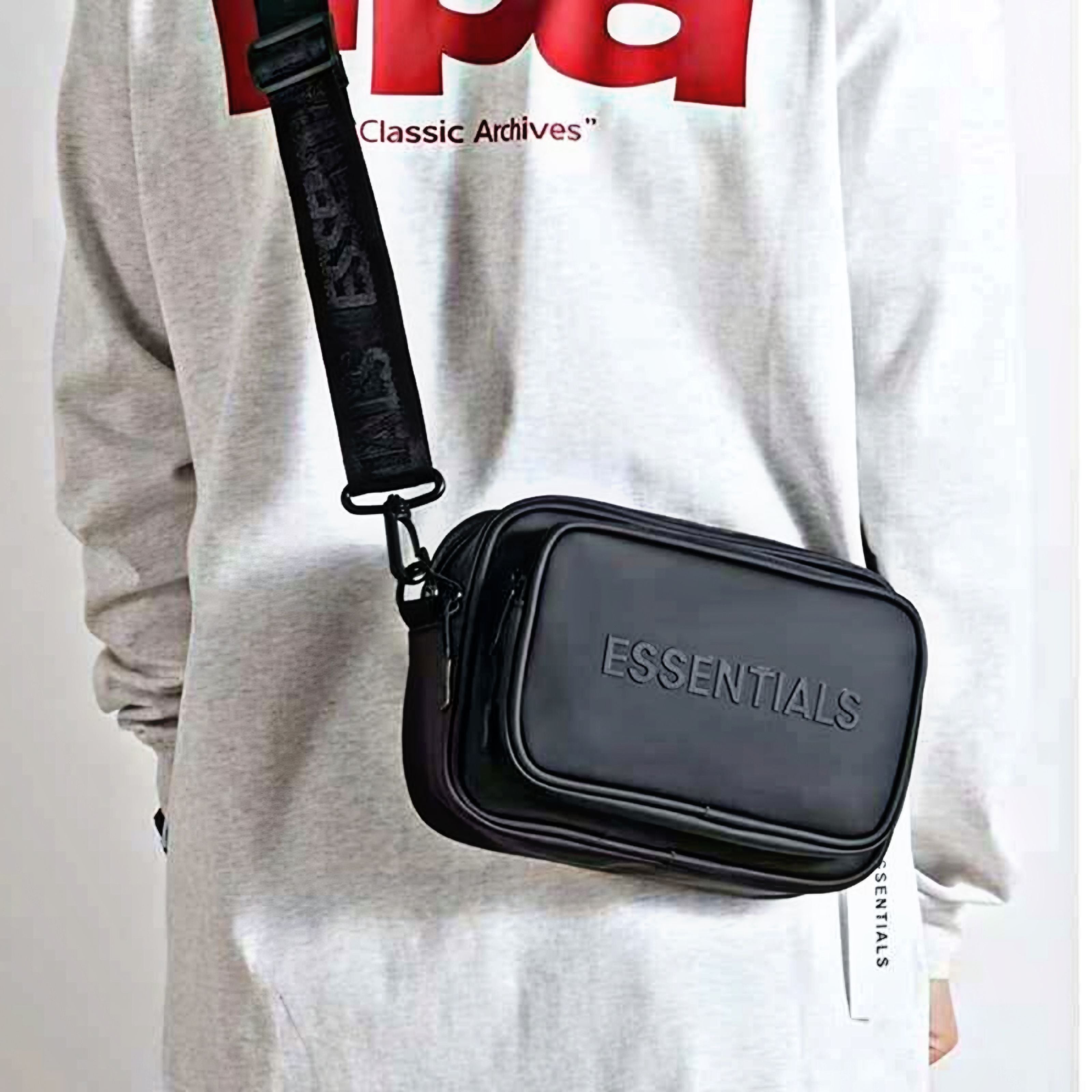 Fear of God Essentials Fog Black Crossbody Bag